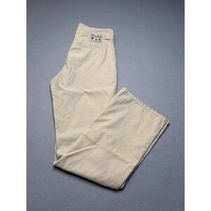 Mudd Flare Pants Women 3 Tan‎ Vintage Y2K Low Rise Herringbone 4SPF30K